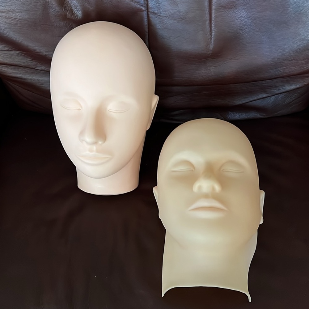 MAKEUP & MASSAGE PRACTICE AESTHETICS & COSMETOLOGY MANNEQUIN HEAD AND MASK SET